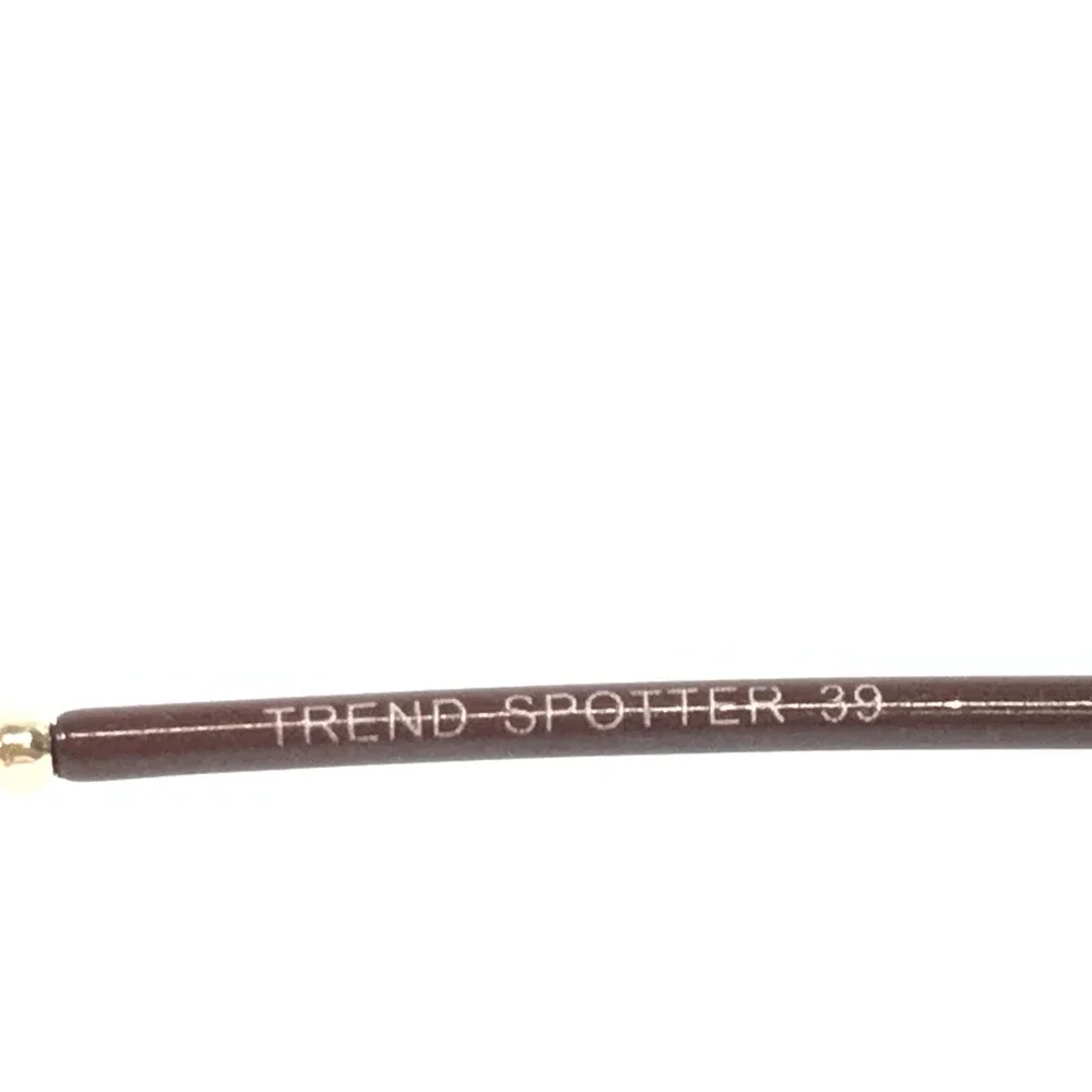 Trend Spotter Eyeglasses Frames 39 GOLD Brown Round Wire Rim 48-18-140